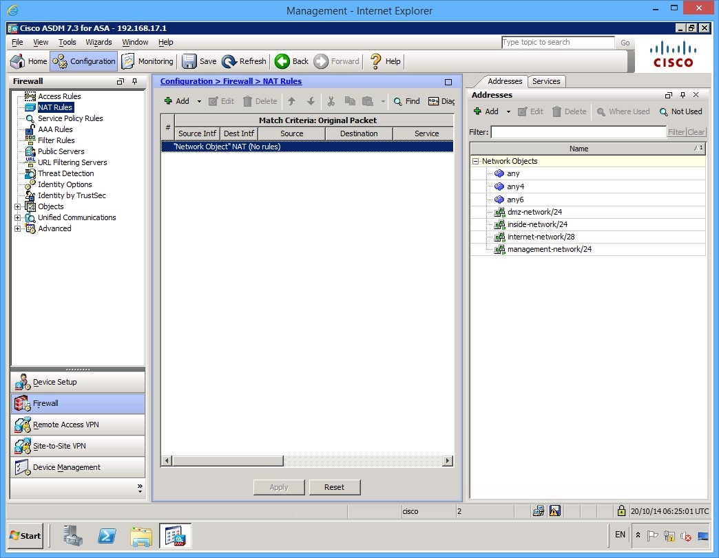 Figure 2.1 Cisco ASDM